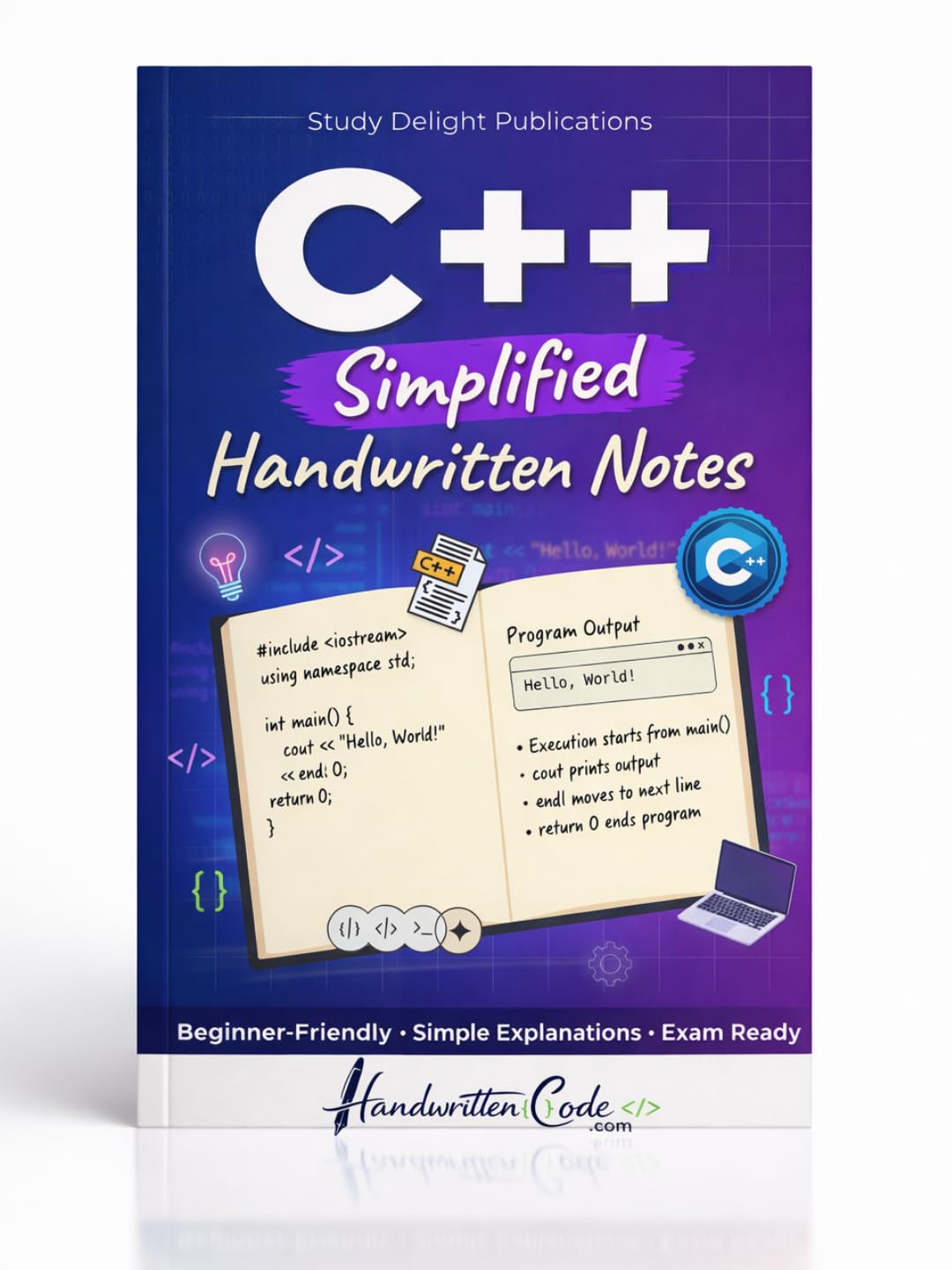 C++ Simplified Handwritten Notes 2026 | Beginner to Advanced C++ Programming Guide | Easy Concepts, Examples & Practice Notes